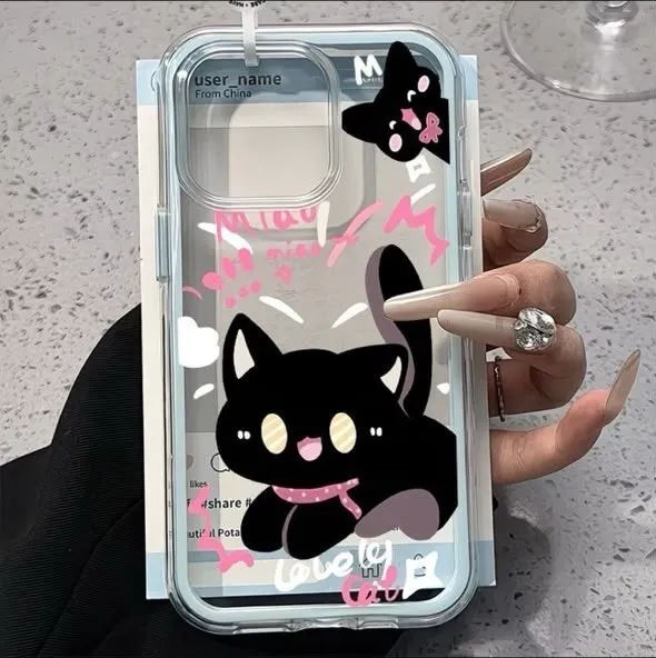 Coque transparente Chat noir — photo 2