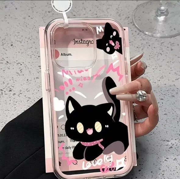 Coque transparente Chat noir — photo 1